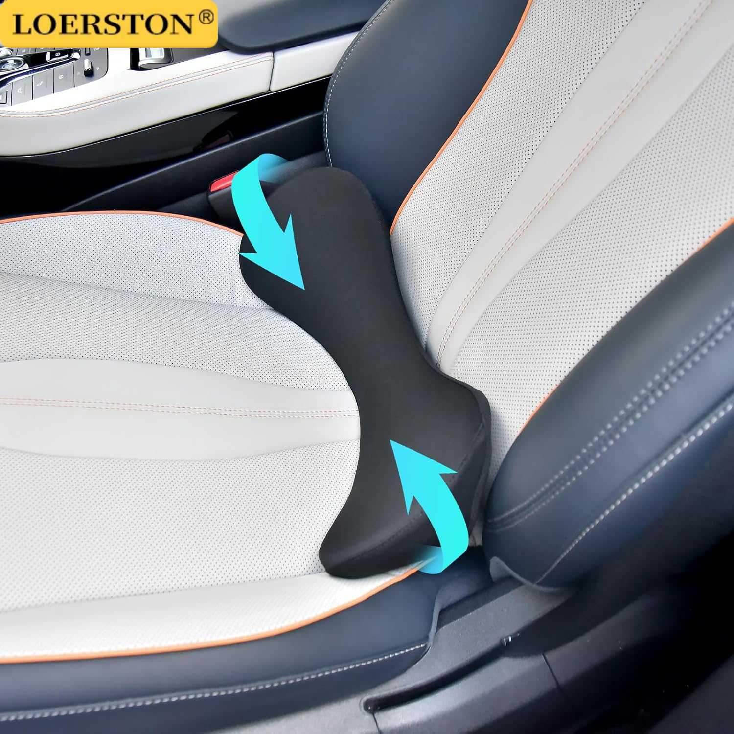 Memory Foam Car Neck Pillow Lumbar Support - หมอนรองหลังอเนกประสงค์ รองรับหลังส่วนล่าง ทำจากเมมโมรี่โฟม ช่วยบรรเทาอาการปวดหลัง สำหรับเก้าอี้สำนักงานและเบาะรถยนต์