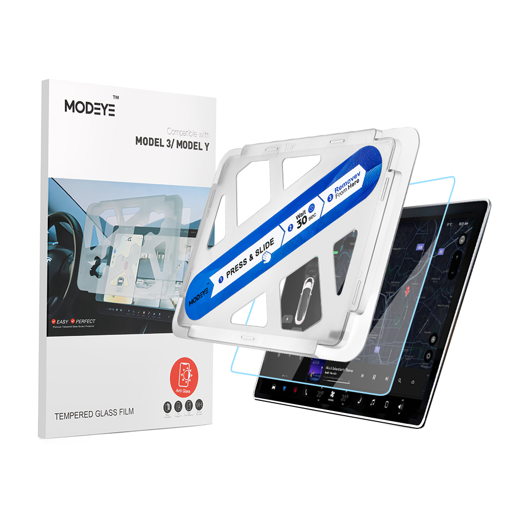 Anti Glare Car Rearview Mirror Film - 15 นิ้วรถ GPS Central Control ฟิล์มหน้าจอกระจกนิรภัยป้องกันหน้าจอ