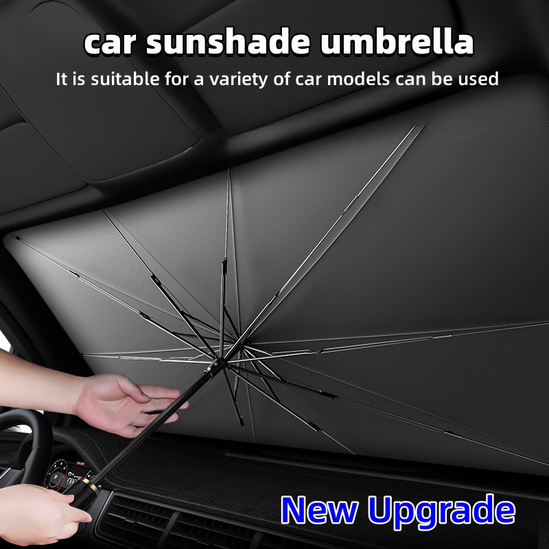 Car Sunshade Windshield Umbrella Foldable - ร่มบังแดดกระจกรถยนต์แบบพับได้ ป้องกันความร้อน ร่มกันแดดหน้ารถ ป้องกันรังสียูวี สำหรับฤดูร้อน พกพาสะดวก