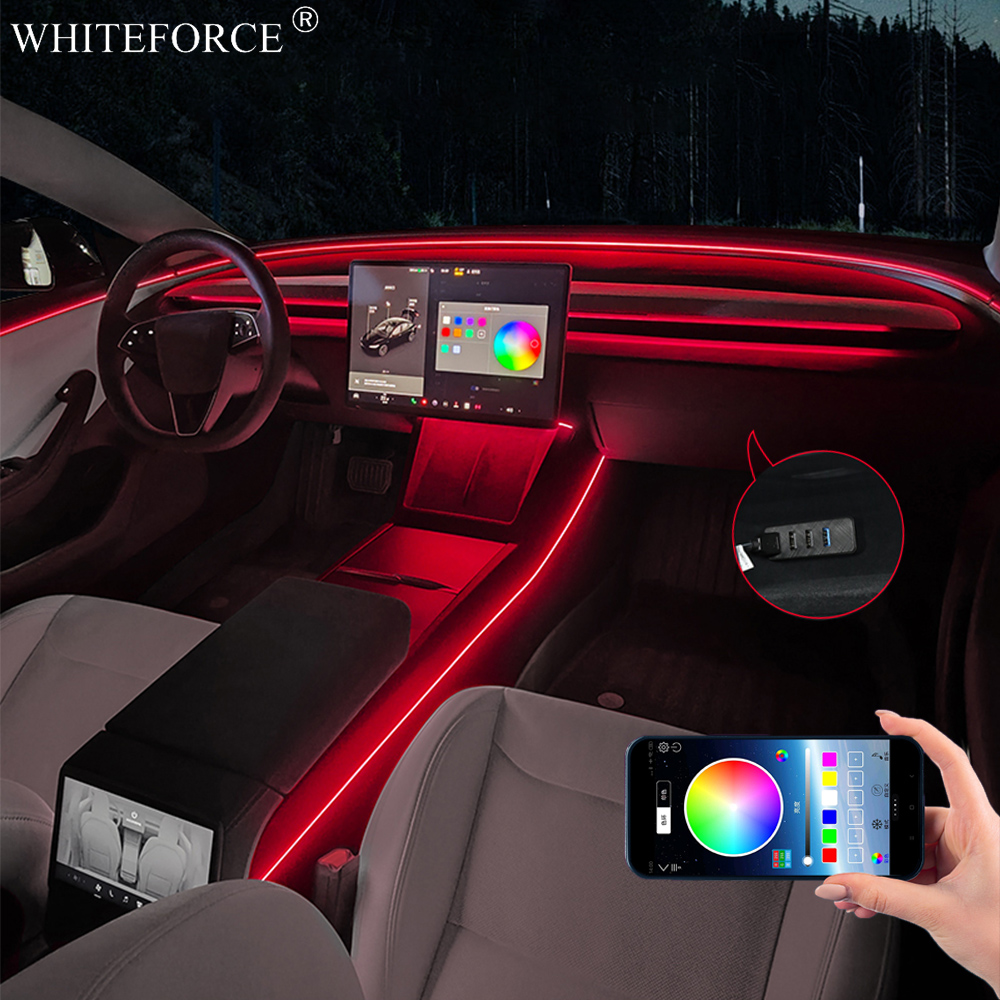 Led Ambient Interior Car Lights App Control - ไฟสร้างบรรยากาศภายในรถยนต์แบบ LED RGB รุ่น Juniper สำหรับ