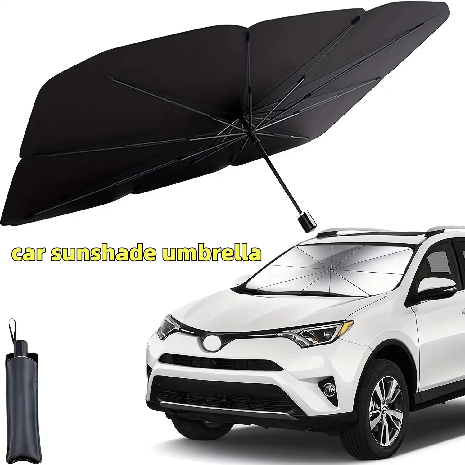 Car Sunshade Windshield Umbrella Foldable - อุปกรณ์บังแดดกระจกรถยนต์แบบพับได้อเนกประสงค์ อุปกรณ์ป้องกันภายในรถยนต์ อะไหล่รถยนต์ ร่มบังแดด ฝาครอบด้านหน้า
