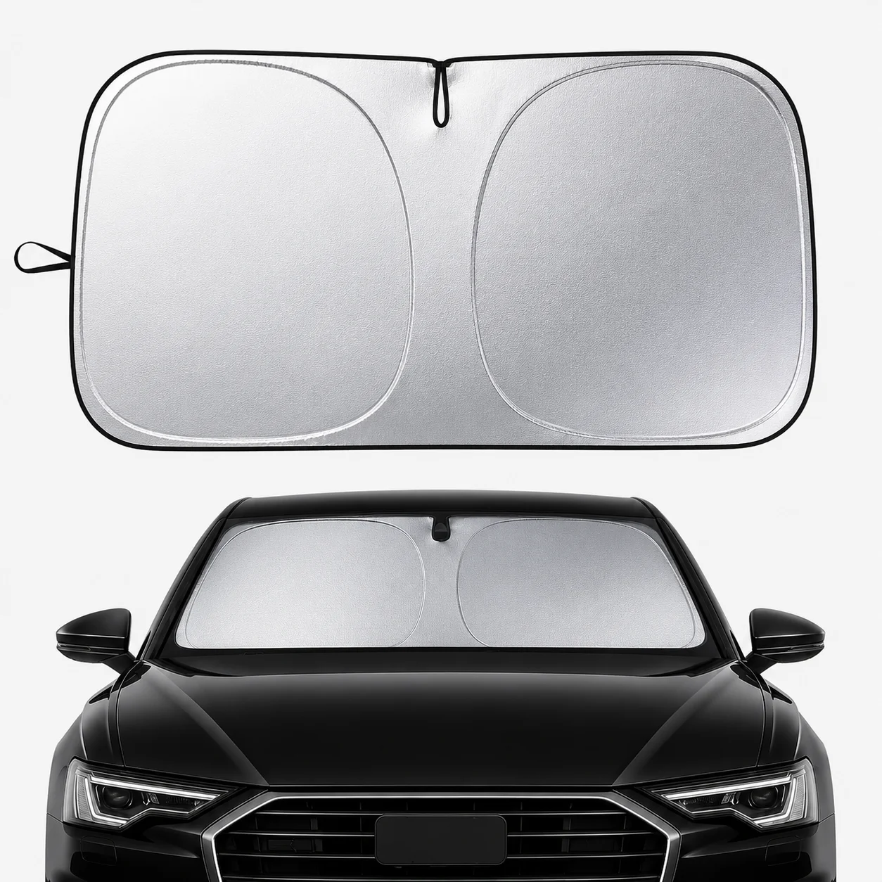 Car Sunshade Windshield Umbrella Foldable - แผ่นบังแดดกระจกรถยนต์แบบพับได้ ป้องกันรังสียูวี สำหรับกระจกหน้ารถ อุปกรณ์ตกแต่งภายใน