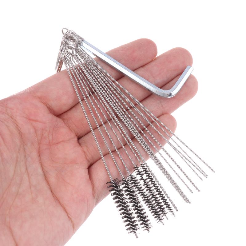 Auto Repair Tools - ชุดเครื่องมือทำความสะอาดคาร์บูเรเตอร์ 1 ชุด พร้อมเข็มเจ็ทและแปรง สำหรับซ่อมบำรุงรถจักรยานยนต์ รถยนต์