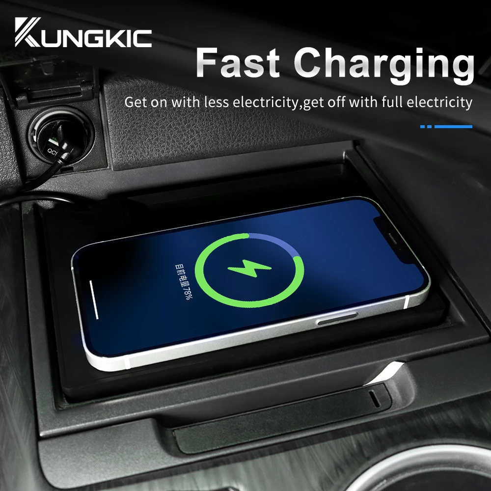 Wireless Car Charger Mount Fast Charging - สำหรับโตโยต้า คัมรี่ 70 XV70 2018 2019
