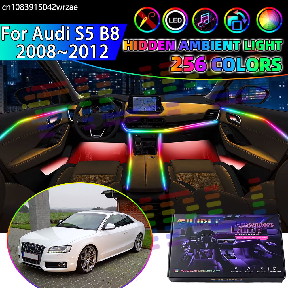 Led Ambient Interior Car Lights App Control - สำหรับ Audi S5 B8 2008~2012 2009