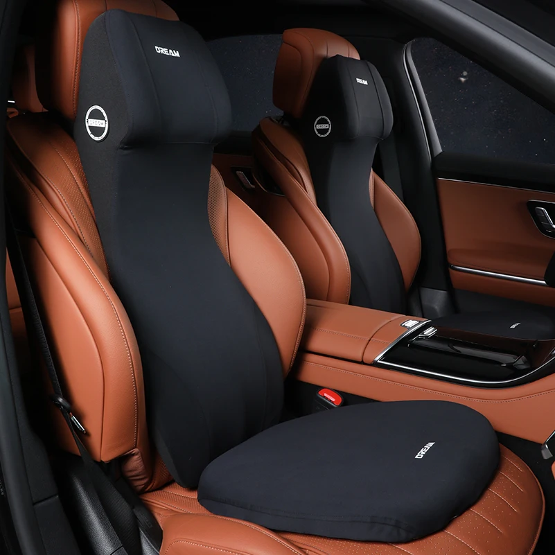 Memory Foam Car Neck Pillow Lumbar Support - Integrated Car Lumbar Support Headrest หมอนรองคอสนับสนุน