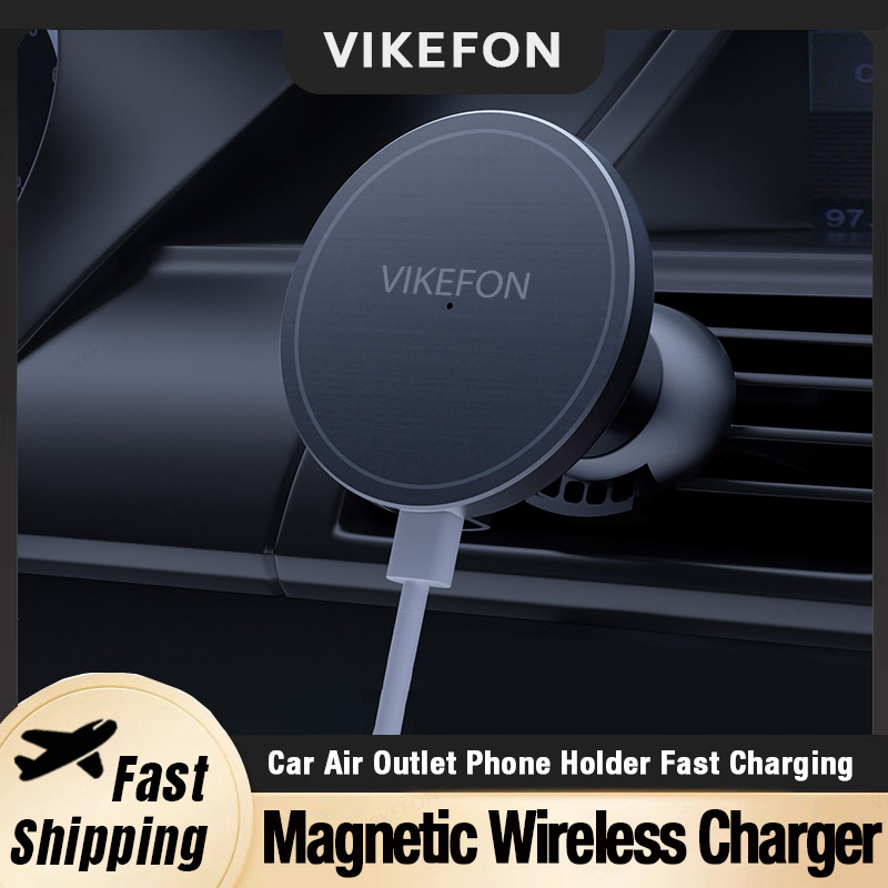 Magnetic Phone Holder For Car Vent - Car Air Outlet Wireless Charger ขาตั้งโทรศัพท์สําหรับ