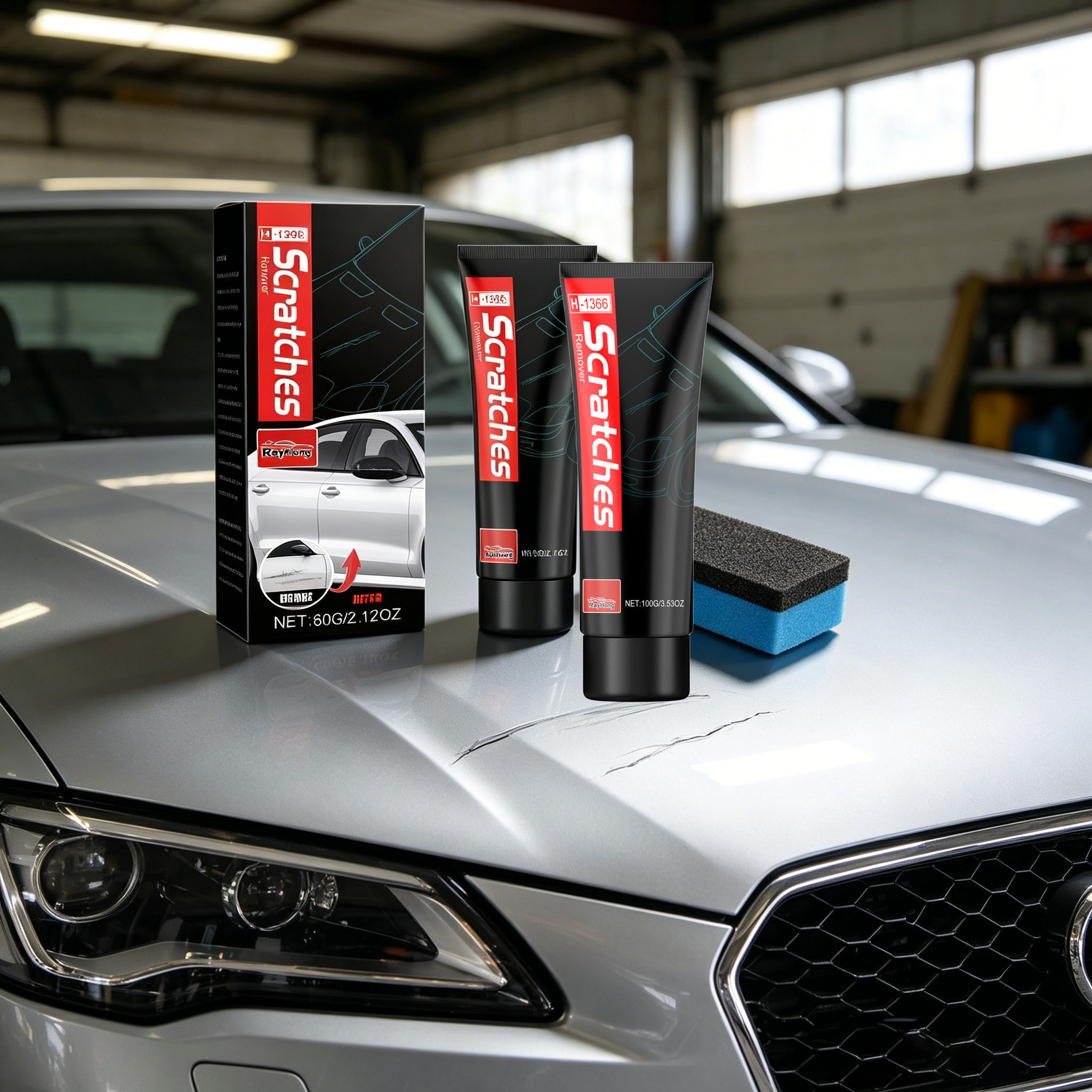Car Scratch Repair Polishing Wax Paste - น้ำยาขัดลบรอยขีดข่วนรถยนต์ ซ่อมแซมรอยถลอกเล็กๆ รอยตำหนิ บำรุงรักษาสีรถ ปรับปรุงรูปลักษณ์ ไม่เป็นฝุ่น