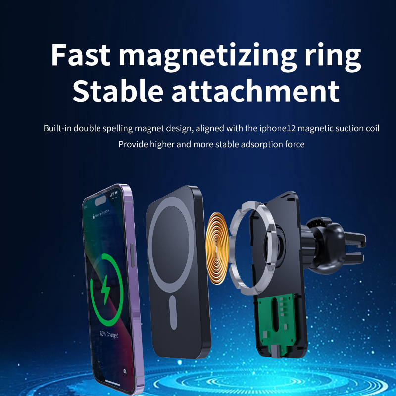 ที่ชาร์จไร้สายแม่เหล็กสำหรับ M - Magnetic Phone Holder For Car Vent บทวิจารณ์และราคา