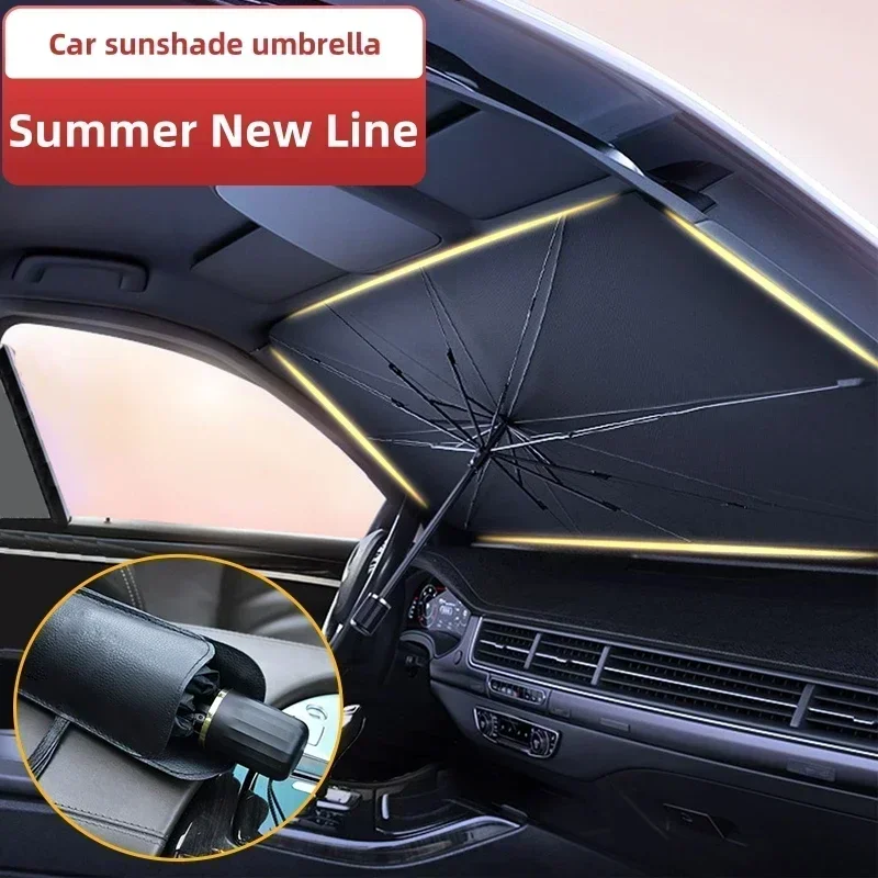 อุปกรณ์บังแดดกระจกรถยนต์แบบพับ - Car Sunshade Windshield Umbrella Foldable บทวิจารณ์และราคา
