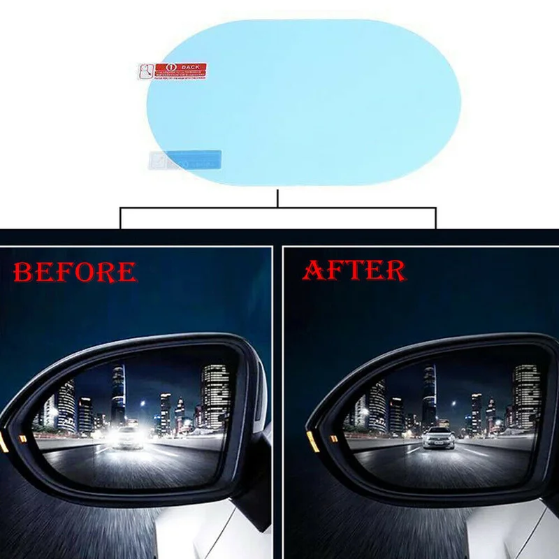 2PCS รถสติกเกอร์กันฝนสําหรับกร - Anti Glare Car Rearview Mirror Film บทวิจารณ์และราคา