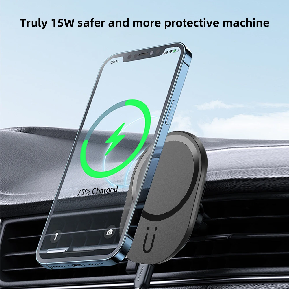 Mini Magnetic Wireless Car Cha - Magnetic Phone Holder For Car Vent บทวิจารณ์และราคา