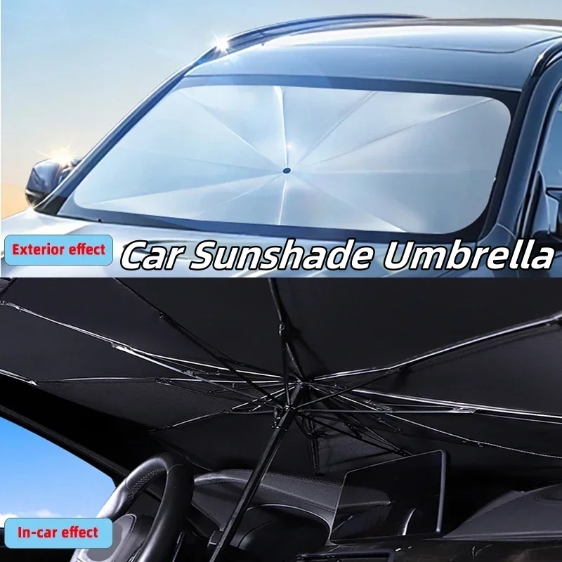 ร่มบังแดดกระจกรถยนต์แบบพับได้  - Car Sunshade Windshield Umbrella Foldable บทวิจารณ์และราคา