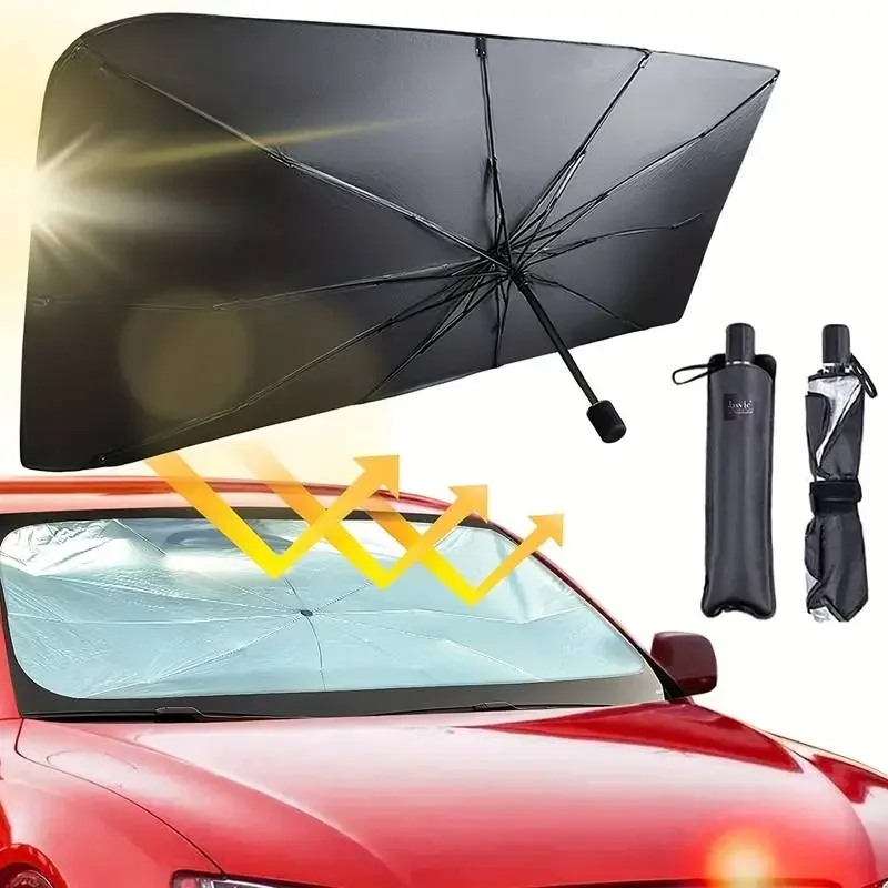 ร่มบังแดดกระจกรถยนต์แบบพับได้  - Car Sunshade Windshield Umbrella Foldable บทวิจารณ์และราคา