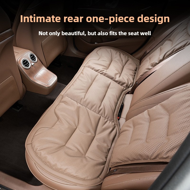 ผ้าคลุมเบาะรถยนต์หนัง Nappa นุ - Leather Car Seat Covers Full Set Universal บทวิจารณ์และราคา