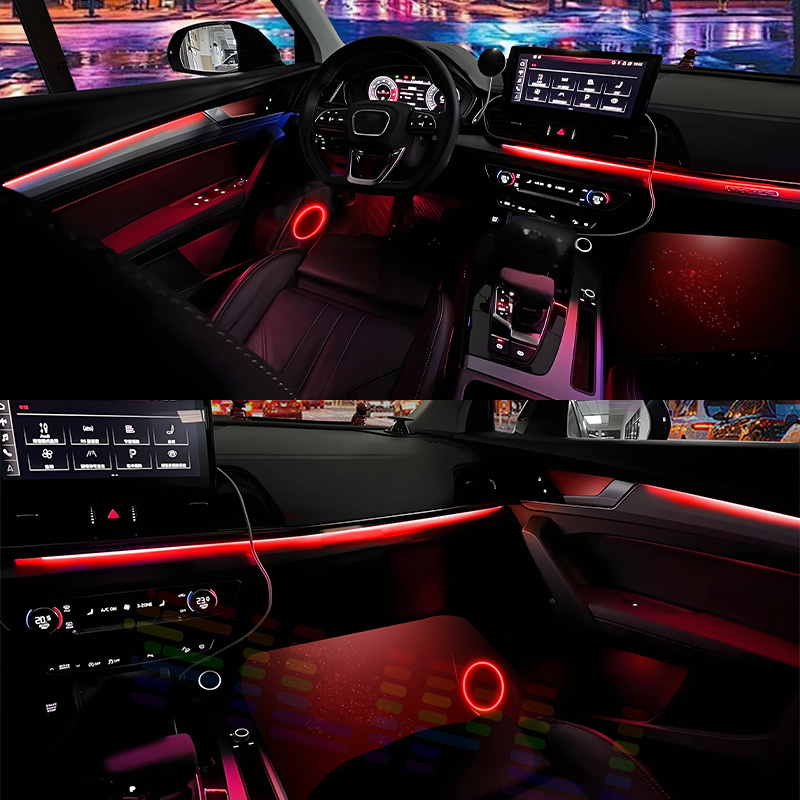 ไฟแอมเบียนท์ LED สำหรับรถยนต์ฮ - Led Ambient Interior Car Lights App Control บทวิจารณ์และราคา