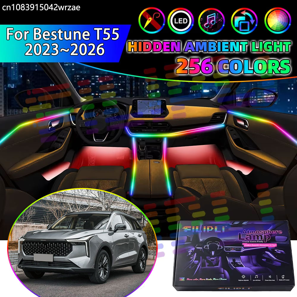 สำหรับ Bestune T55 2023~2026 2 - Led Ambient Interior Car Lights App Control บทวิจารณ์และราคา