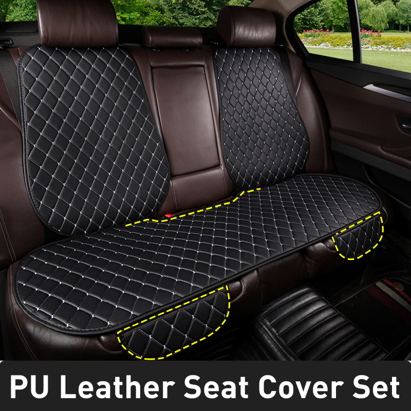 ชุดหุ้มเบาะรถยนต์หนัง PU ยี่ห้ - Leather Car Seat Covers Full Set Universal บทวิจารณ์และราคา