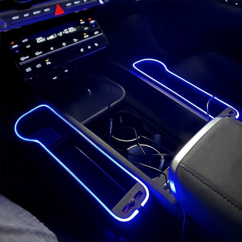 LED รถที่นั่งรอยแยกกล่องเก็บรถ - Seat Gap Filler Organizer With Usb Charger บทวิจารณ์และราคา