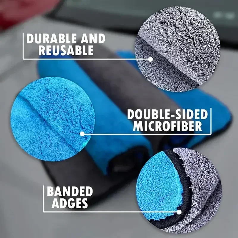 ผ้าไมโครไฟเบอร์สำหรับทำความสะอ - Microfiber Car Drying Towel Super Absorbent บทวิจารณ์และราคา