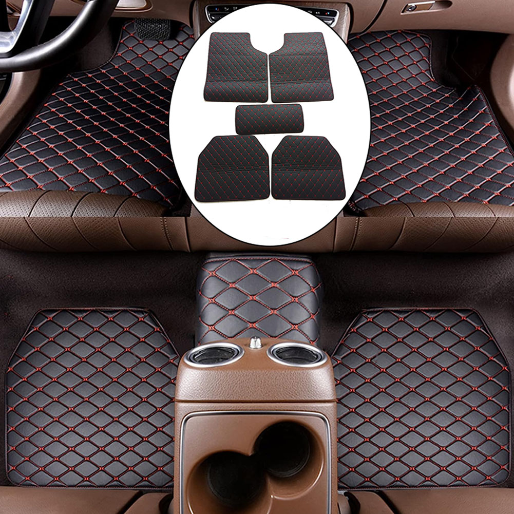 พรมปูพื้นรถยนต์ทำจากหนังพีวีซี - Car Floor Mats Universal Waterproof Leather บทวิจารณ์และราคา