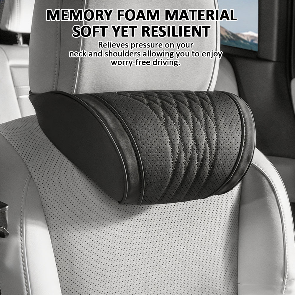 เบาะรองศีรษะในรถยนต์เมมโมรี่โฟ - Memory Foam Car Neck Pillow Lumbar Support บทวิจารณ์และราคา