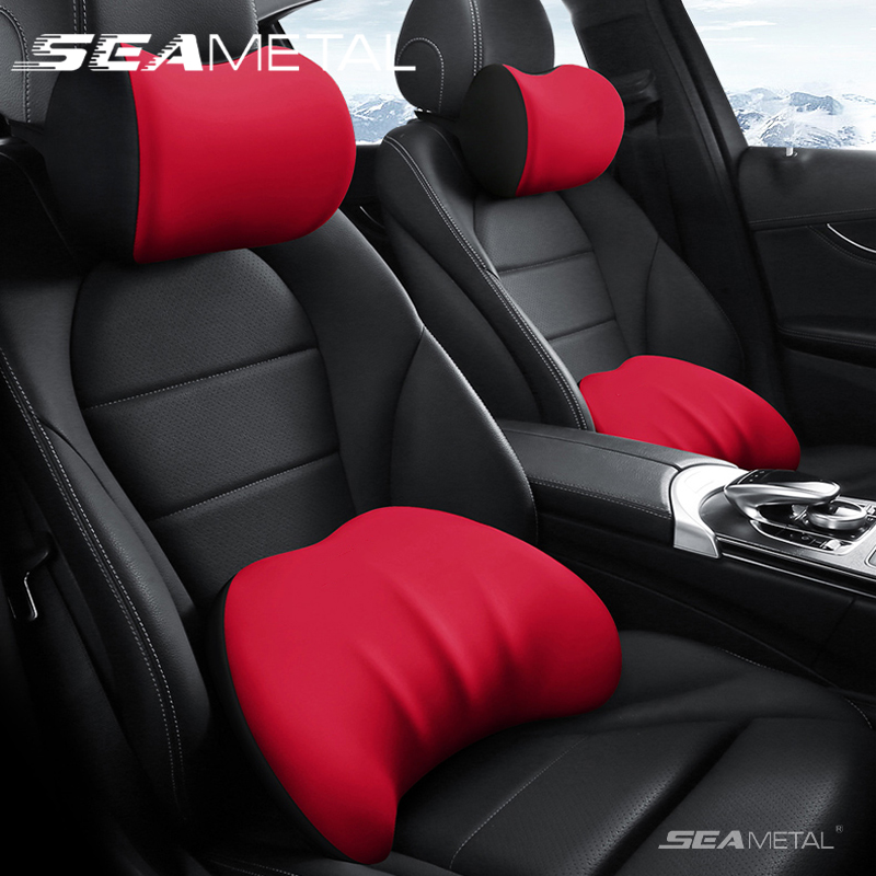 Seametal พนักพิงศีรษะในรถยนต์ห - Memory Foam Car Neck Pillow Lumbar Support บทวิจารณ์และราคา
