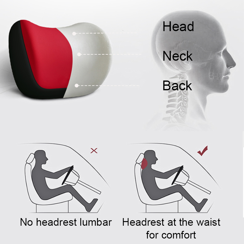 Seametal พนักพิงศีรษะในรถยนต์ห - Memory Foam Car Neck Pillow Lumbar Support บทวิจารณ์และราคา