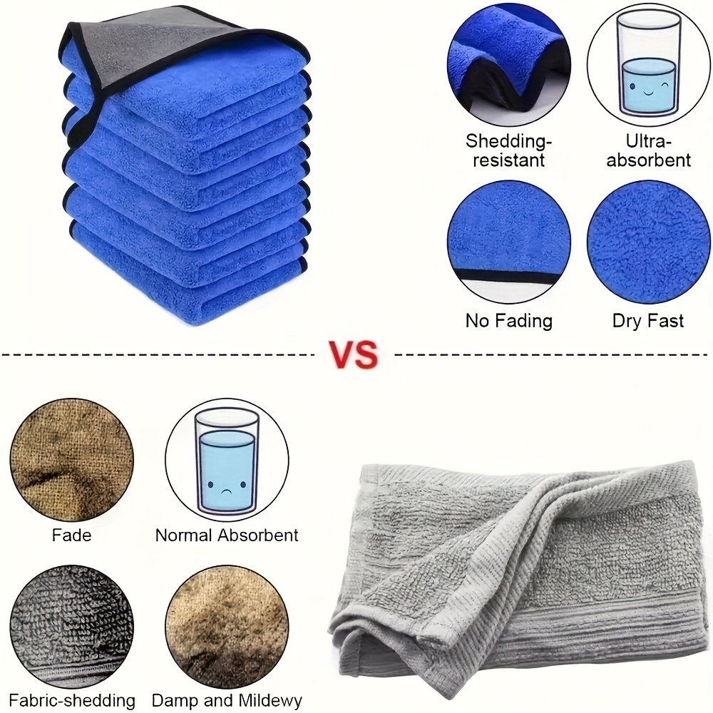 ผ้าไมโครไฟเบอร์สำหรับทำความสะอ - Microfiber Car Drying Towel Super Absorbent บทวิจารณ์และราคา