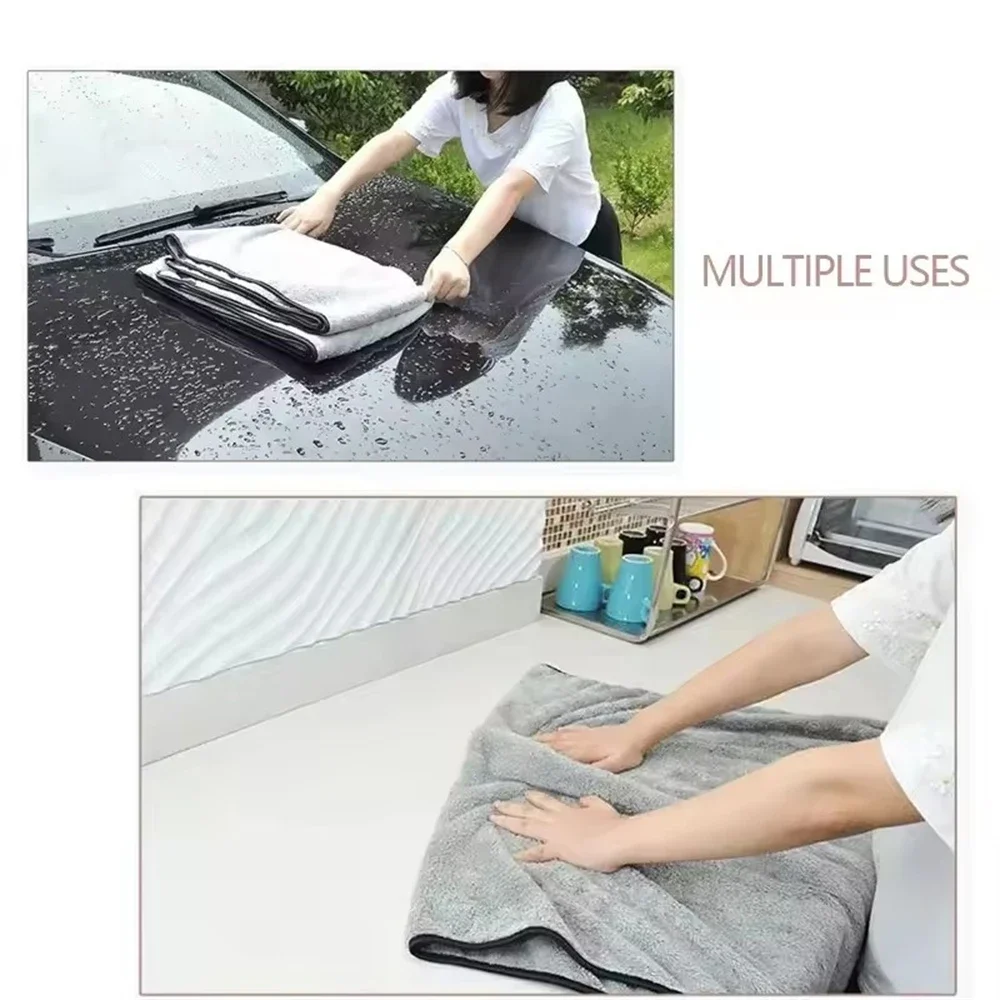 ผ้าไมโครไฟเบอร์ อุปกรณ์ล้างรถ  - Microfiber Car Drying Towel Super Absorbent บทวิจารณ์และราคา