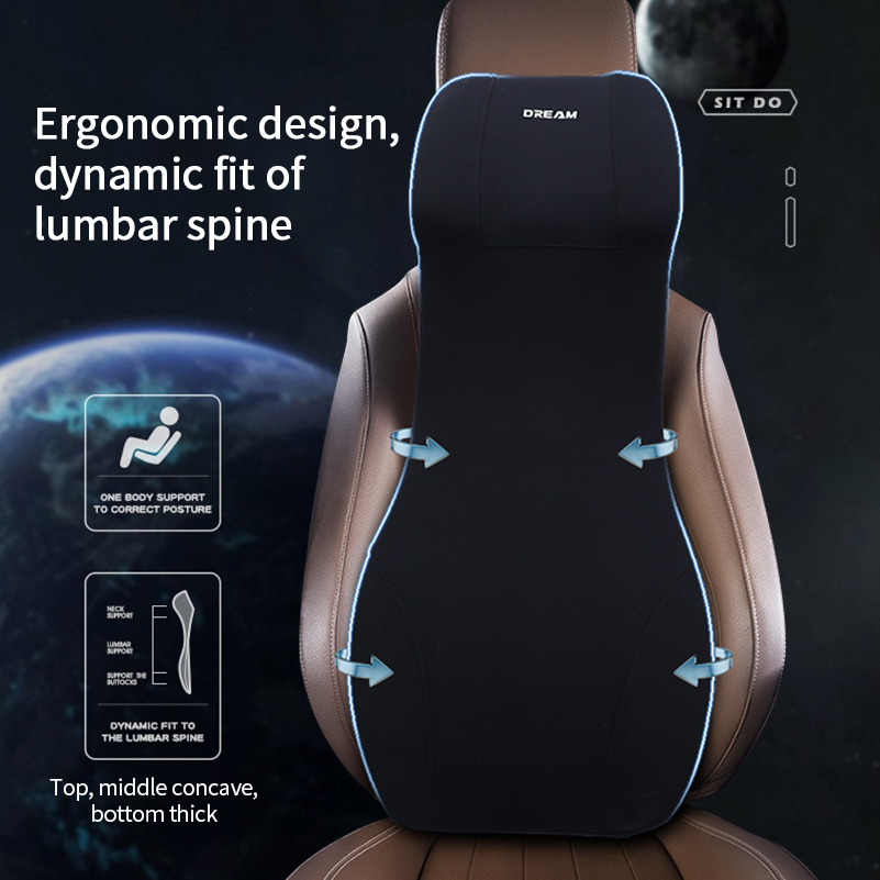 หน่วยความจําโฟมรถ Headrest เอว - Memory Foam Car Neck Pillow Lumbar Support บทวิจารณ์และราคา