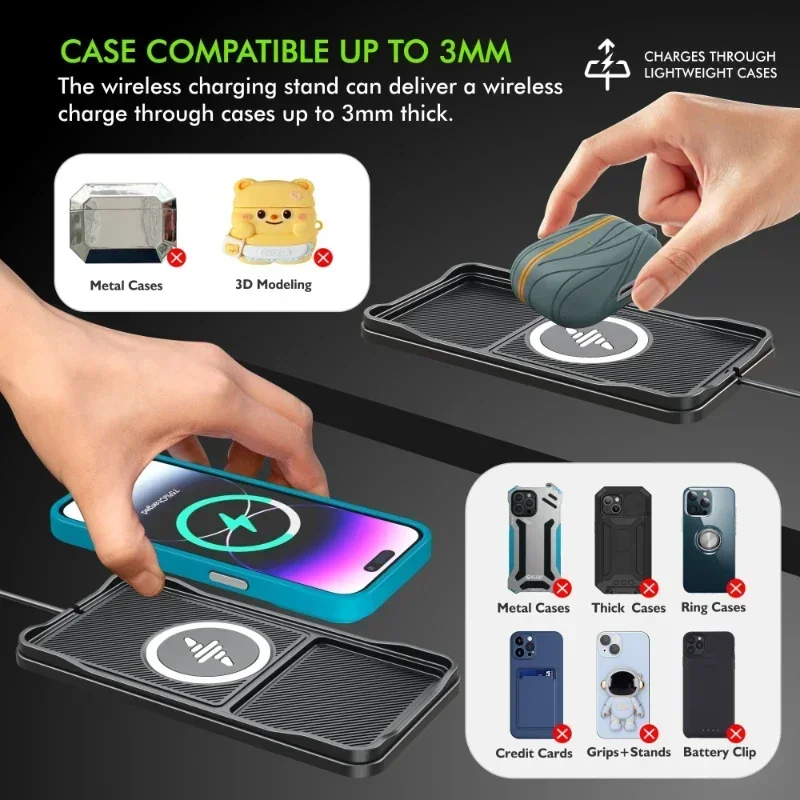 รถไร้สาย Charger Pad ฐานสาย US - Wireless Car Charger Mount Fast Charging บทวิจารณ์และราคา