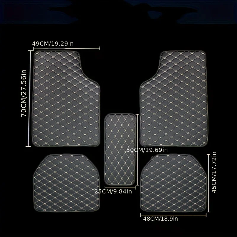 ชุดพรมปูพื้นรถยนต์ 5 ชิ้น แบบส - Car Floor Mats Universal Waterproof Leather บทวิจารณ์และราคา