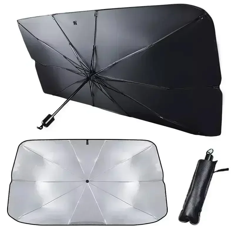 ร่มบังแดดกระจกรถยนต์แบบพับได้  - Car Sunshade Windshield Umbrella Foldable บทวิจารณ์และราคา