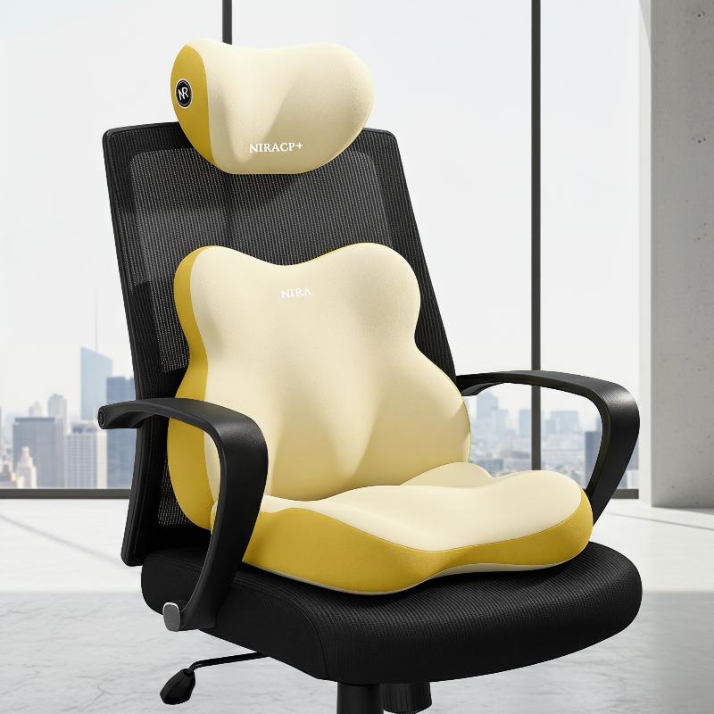 ชุดเบาะรองหลังและหมอนรองคอสำหร - Memory Foam Car Neck Pillow Lumbar Support บทวิจารณ์และราคา