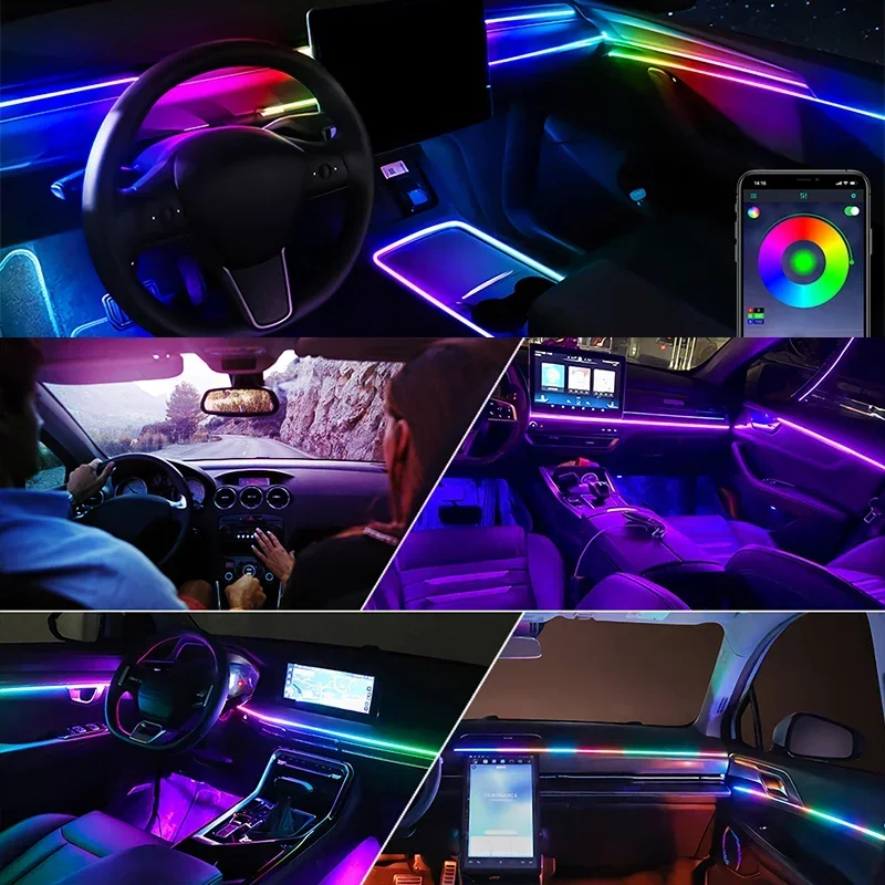 ไฟตกแต่งภายในรถยนต์แบบพรีเมียม - Led Ambient Interior Car Lights App Control บทวิจารณ์และราคา