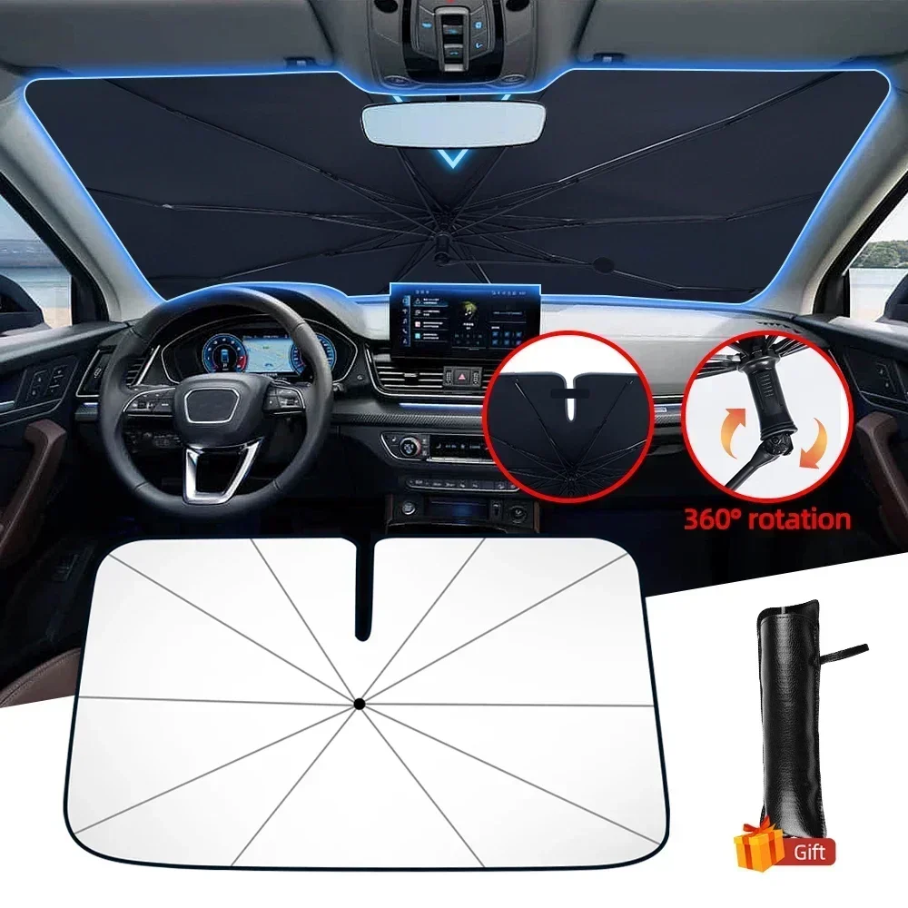 ร่มบังแดดรถยนต์แบบพับได้ ป้องก - Car Sunshade Windshield Umbrella Foldable บทวิจารณ์และราคา