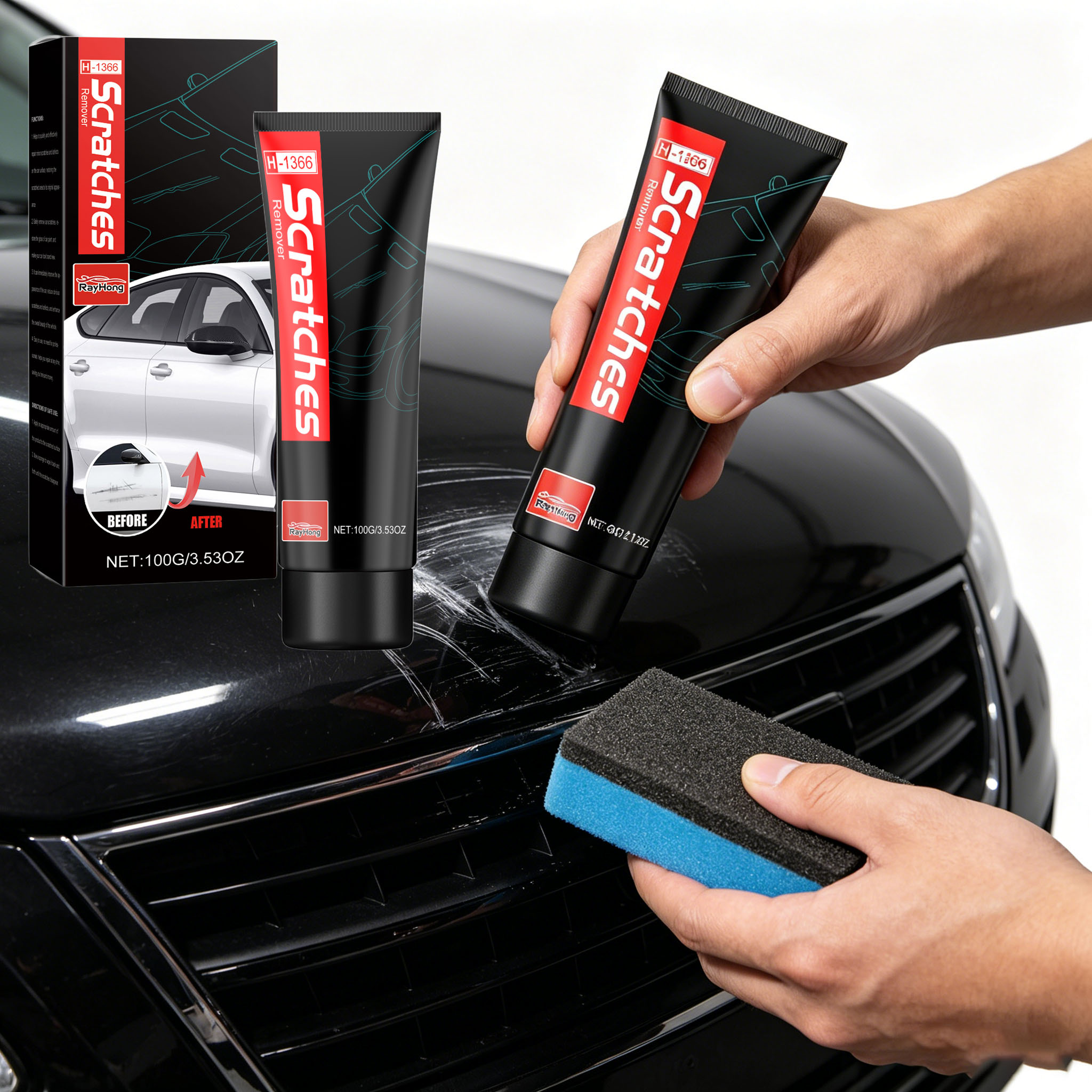 น้ำยาขัดลบรอยขีดข่วนรถยนต์ ซ่อ - Car Scratch Repair Polishing Wax Paste บทวิจารณ์และราคา
