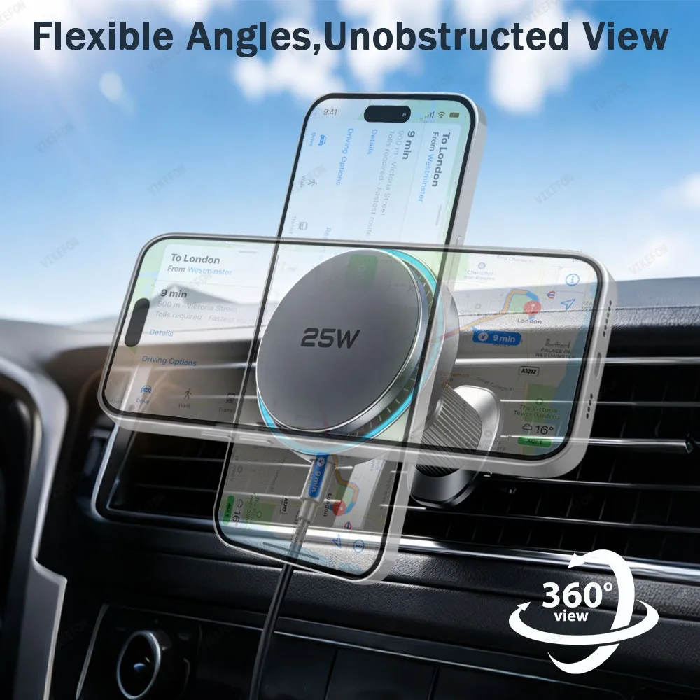 ที่ชาร์จไร้สายแม่เหล็ก Car QI2 - Magnetic Phone Holder For Car Vent บทวิจารณ์และราคา