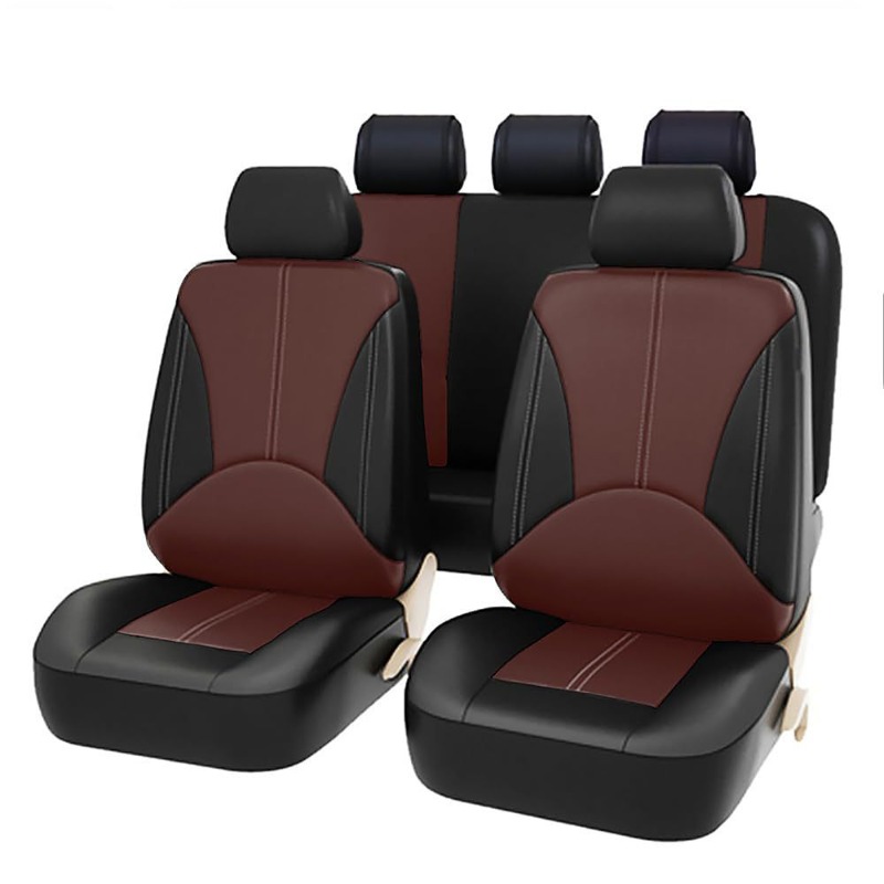 ชุดหุ้มเบาะรถยนต์หนัง PU สีดำแ - Leather Car Seat Covers Full Set Universal บทวิจารณ์และราคา